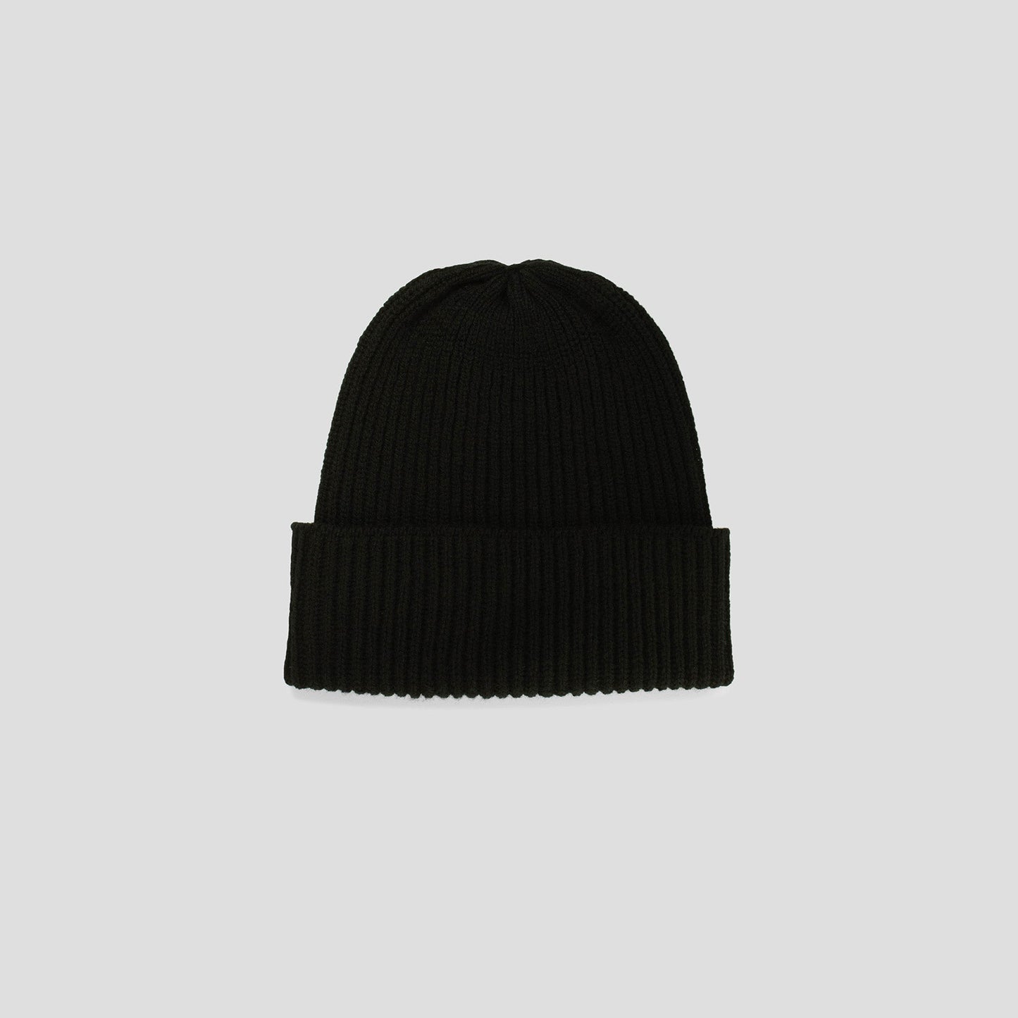 Fisherman's Rib Long Beanie in Black
