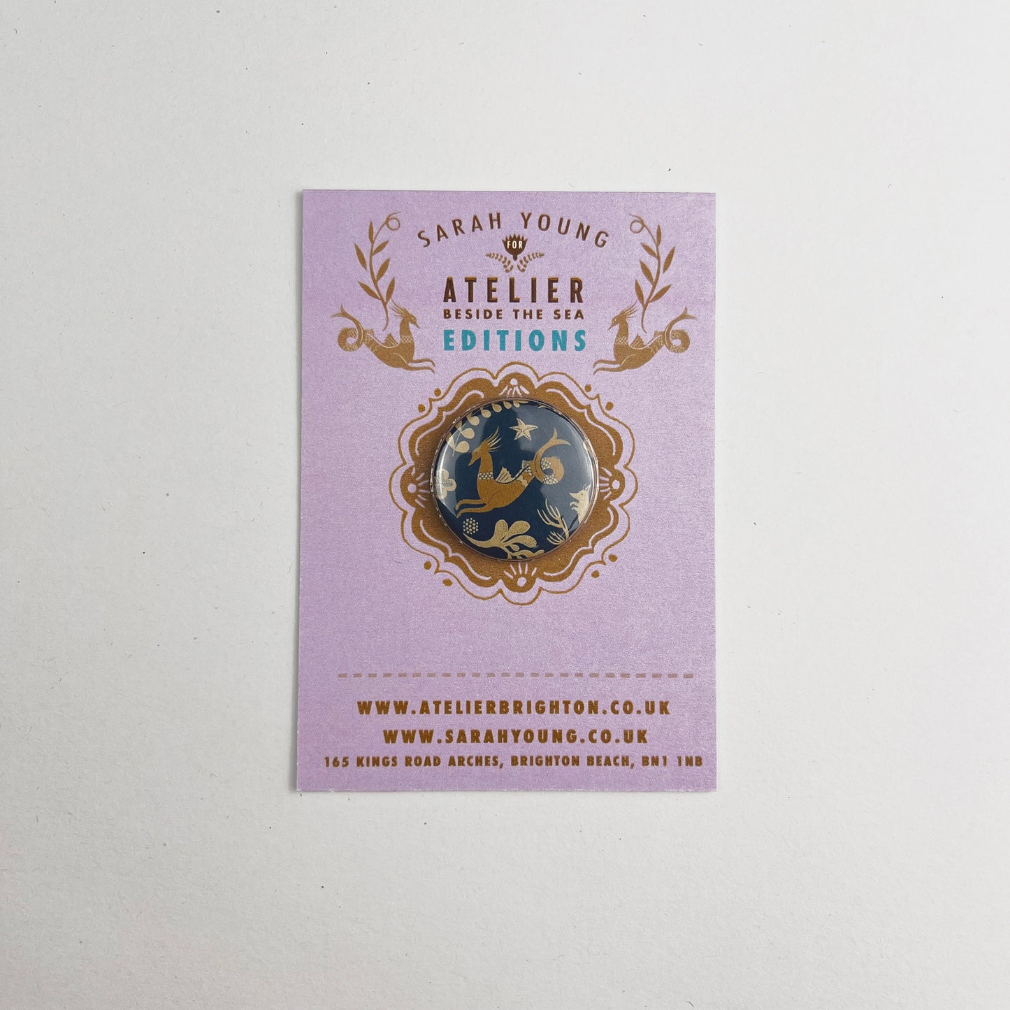 Atelier Editions Pin Badge - Sea Saluki