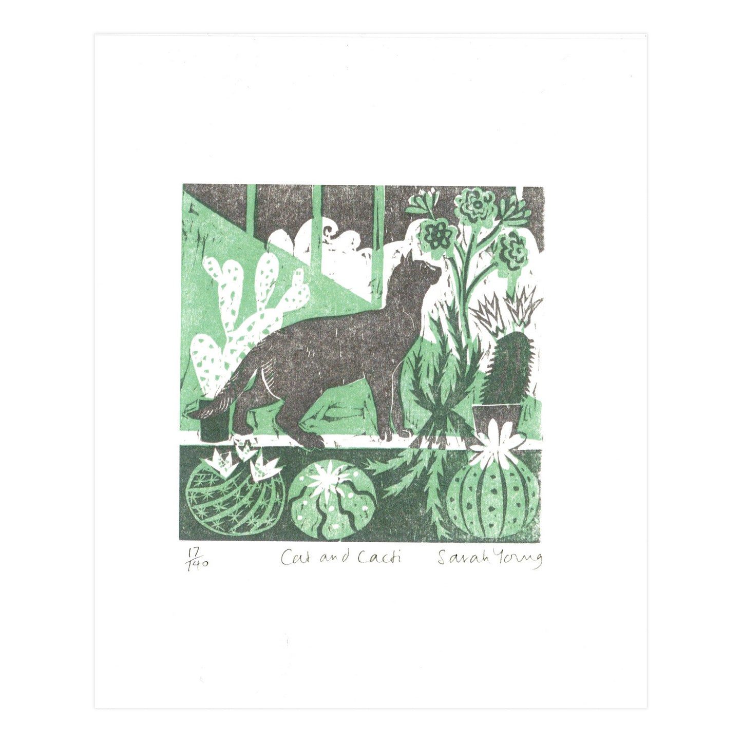 Atelier Editions Card - Cat and Cacti