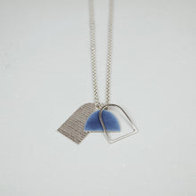 Load image into Gallery viewer, Blue Grey Three Shape Pendant Necklace
