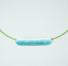 Load image into Gallery viewer, Landscape Necklace in Deep Turquoise / Textured Silver
