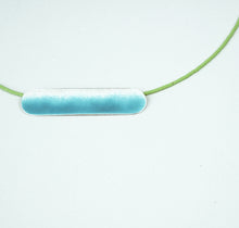 Load image into Gallery viewer, Landscape Necklace in Deep Turquoise / Textured Silver