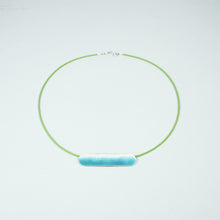 Load image into Gallery viewer, Landscape Necklace in Deep Turquoise / Textured Silver