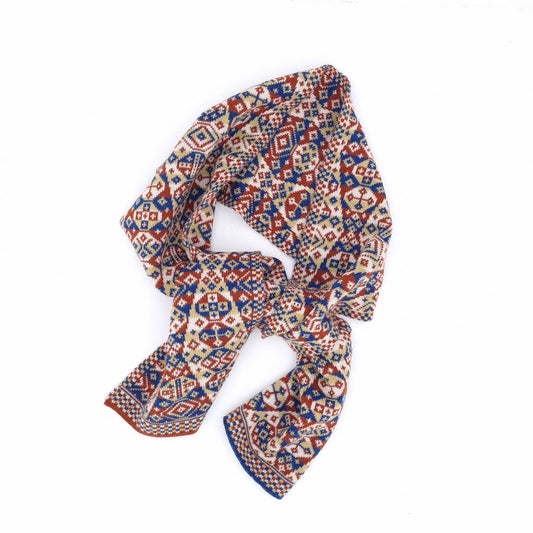 Lozenge Design Mini Scarf in Heritage