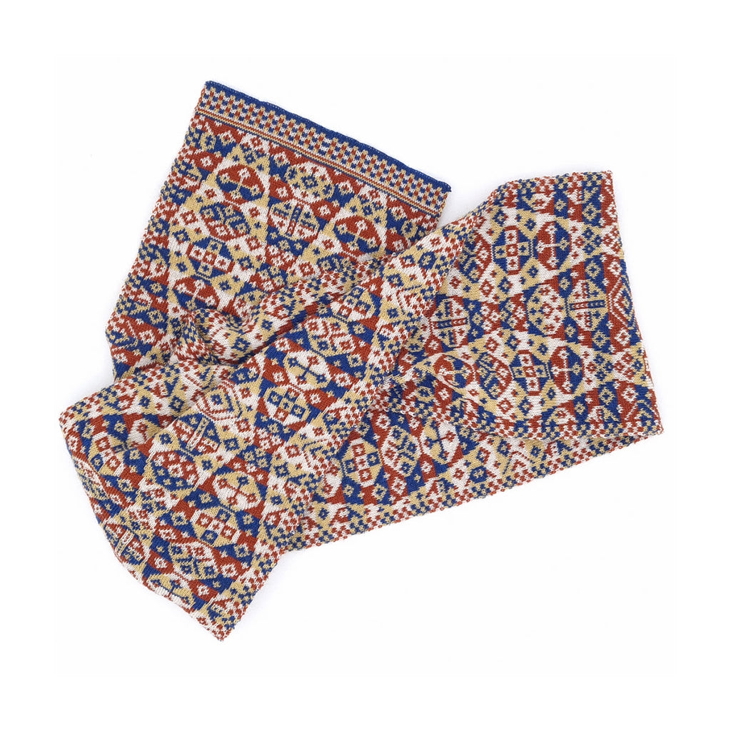 Lozenge Design Mini Scarf in Heritage