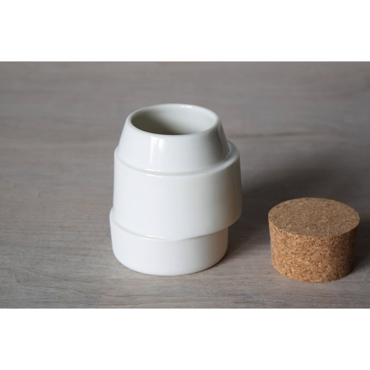 Small Off-Centre Corked Container