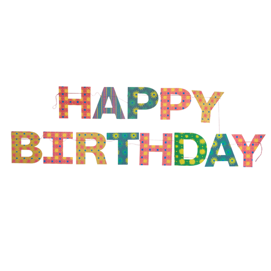 Bright Happy Birthday Garland