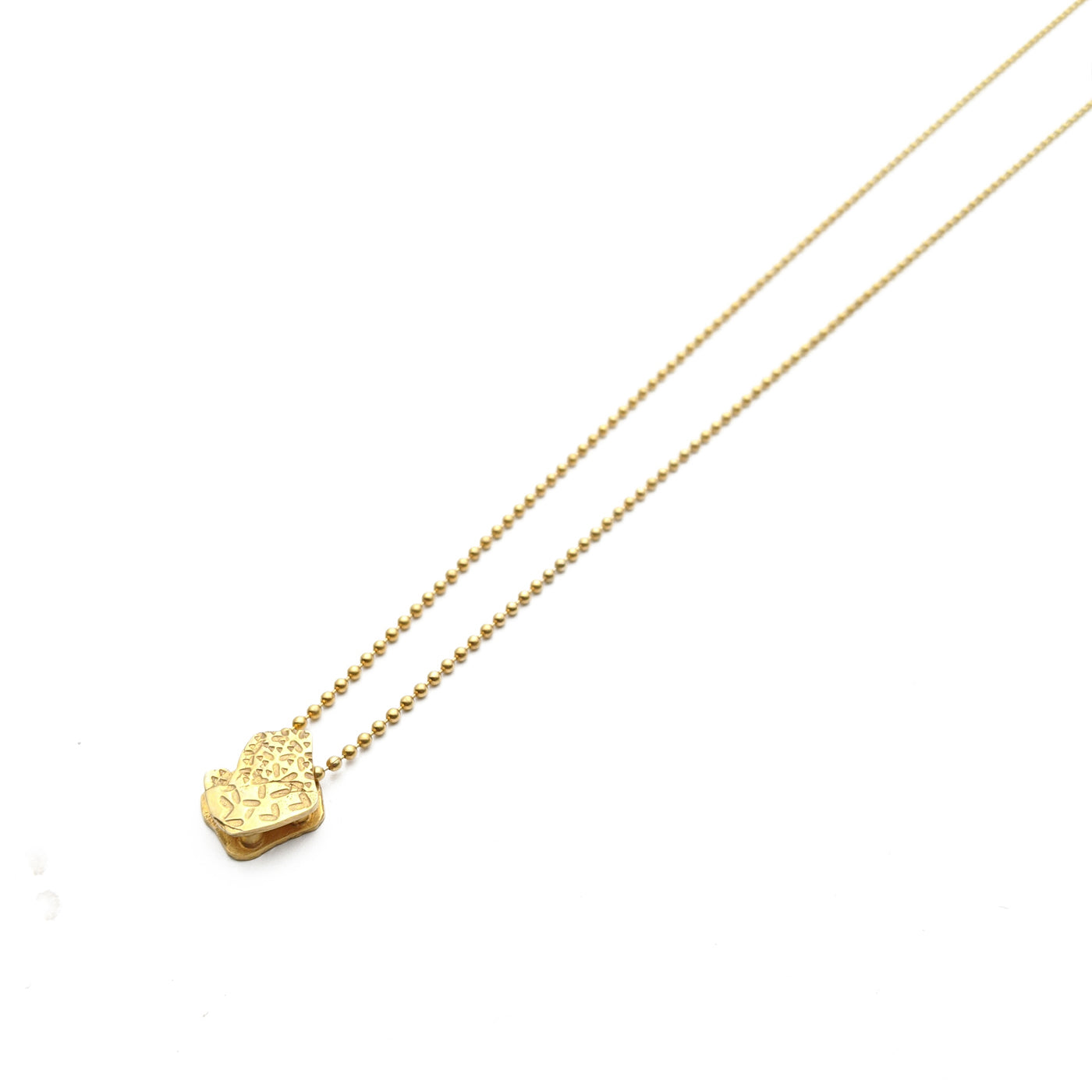 White Coral Beach Small Necklace in Yellow Gold