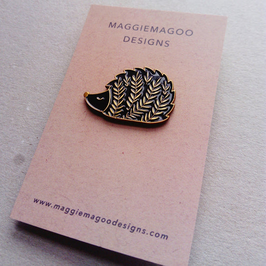 Hedgehog Enamel Pin Badge