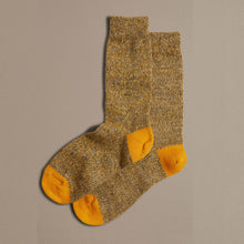 Load image into Gallery viewer, Fine Merino Socks Dark Yellow