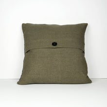 Load image into Gallery viewer, Graphic Patchwork Cushion in Black, White and Brown