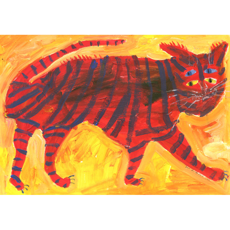 Posh House Cat. Blue Stripes
