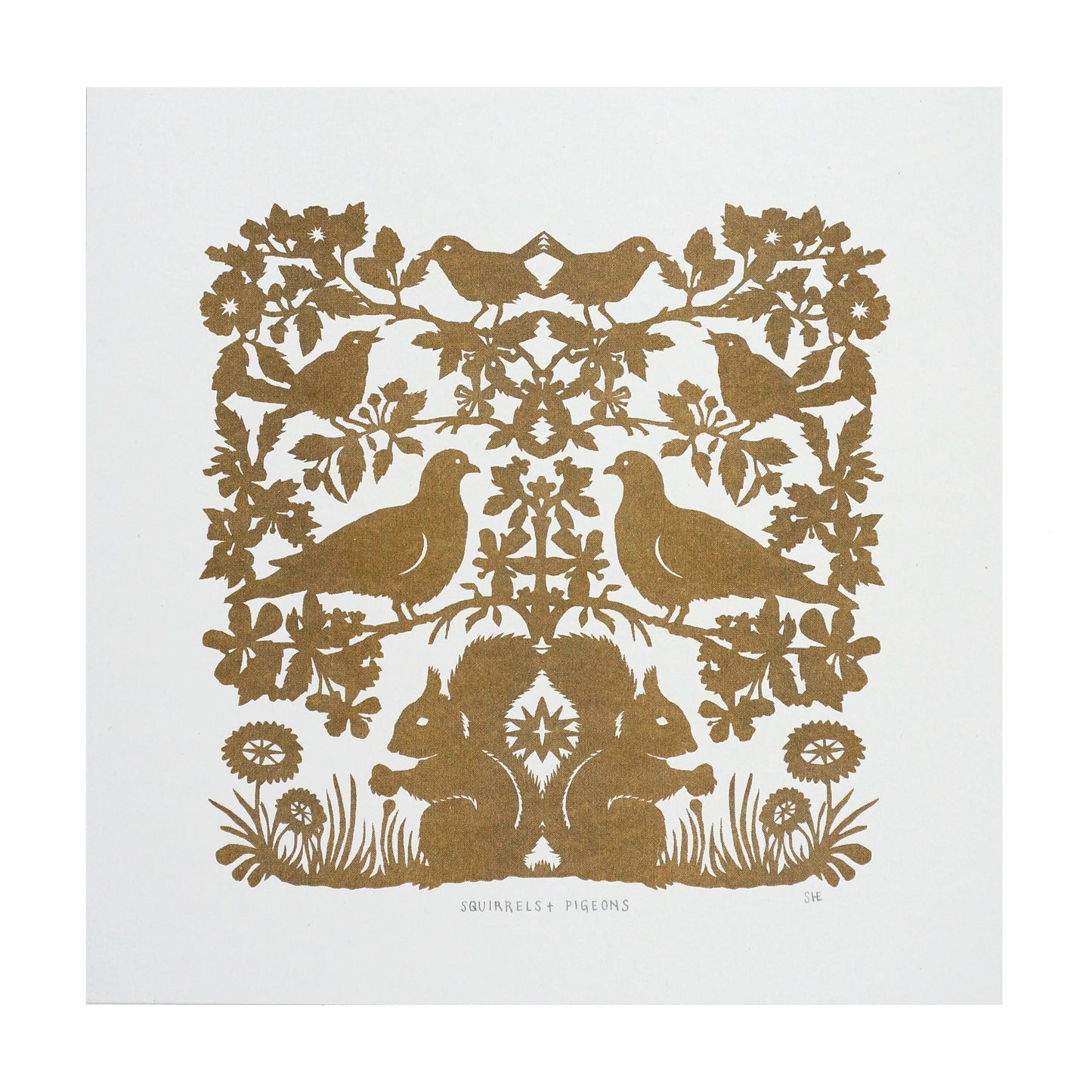 Squirrels + Pigeons Print