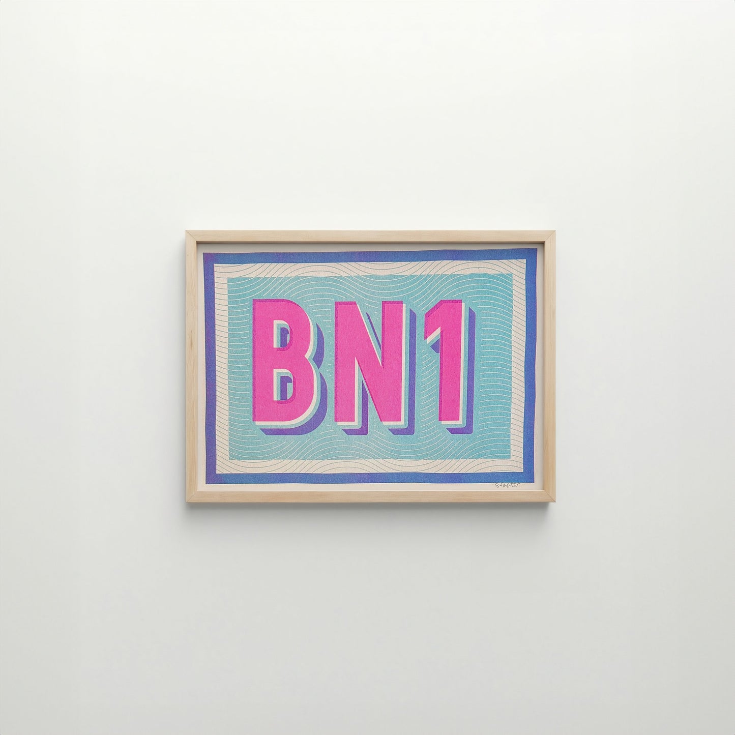 BN1 Postcode in Blue