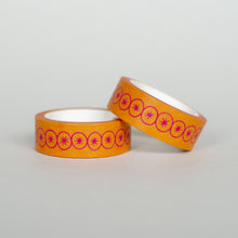 Load image into Gallery viewer, Pink Circles on Yellow Washi Tape