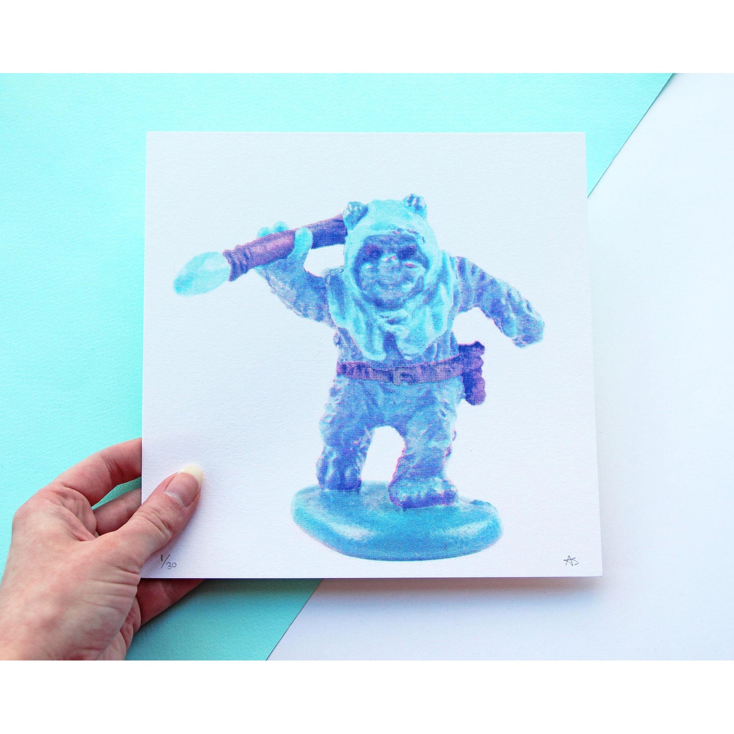 Blue Ewok Print