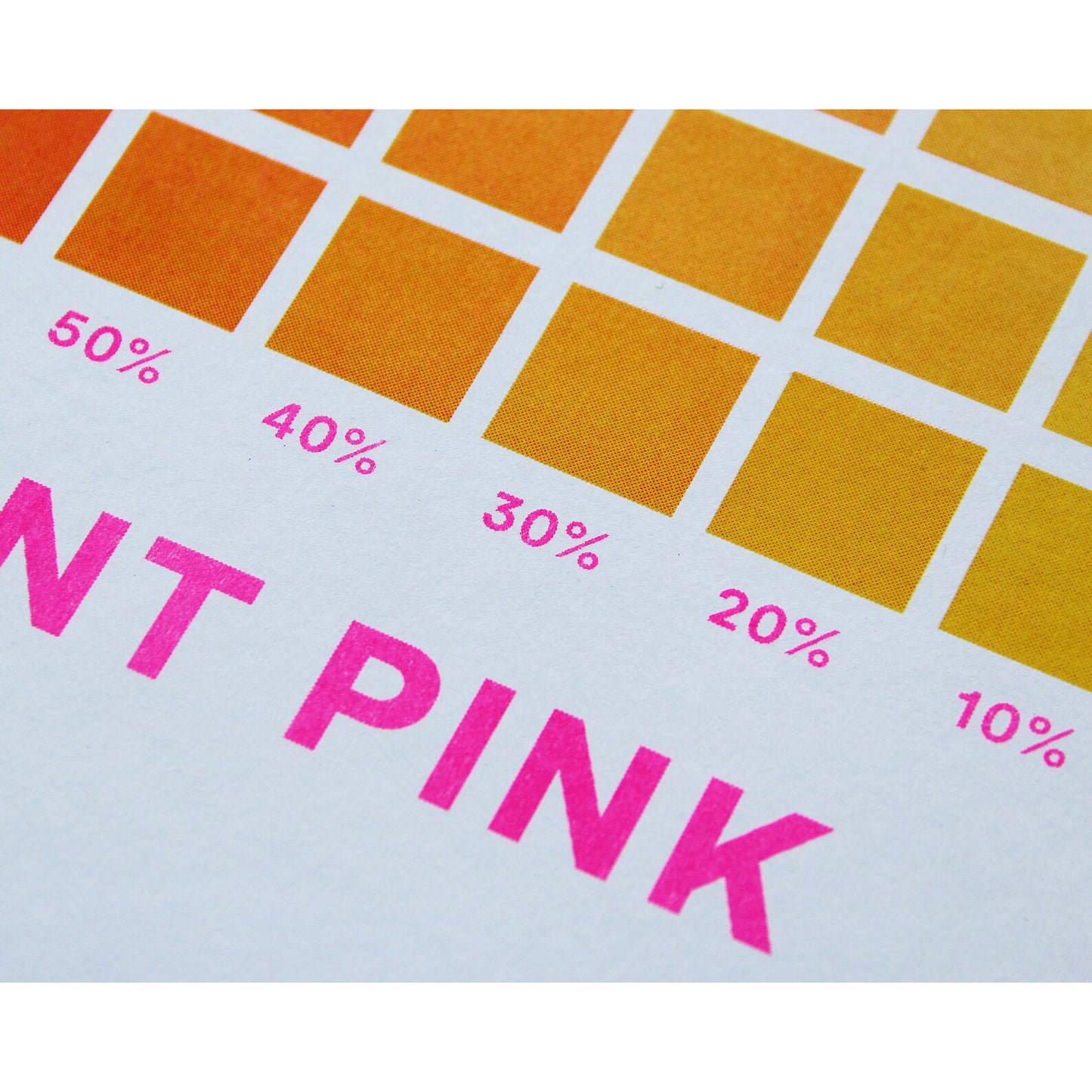 Colour Chart: Fluorescent Pink & Yellow Print