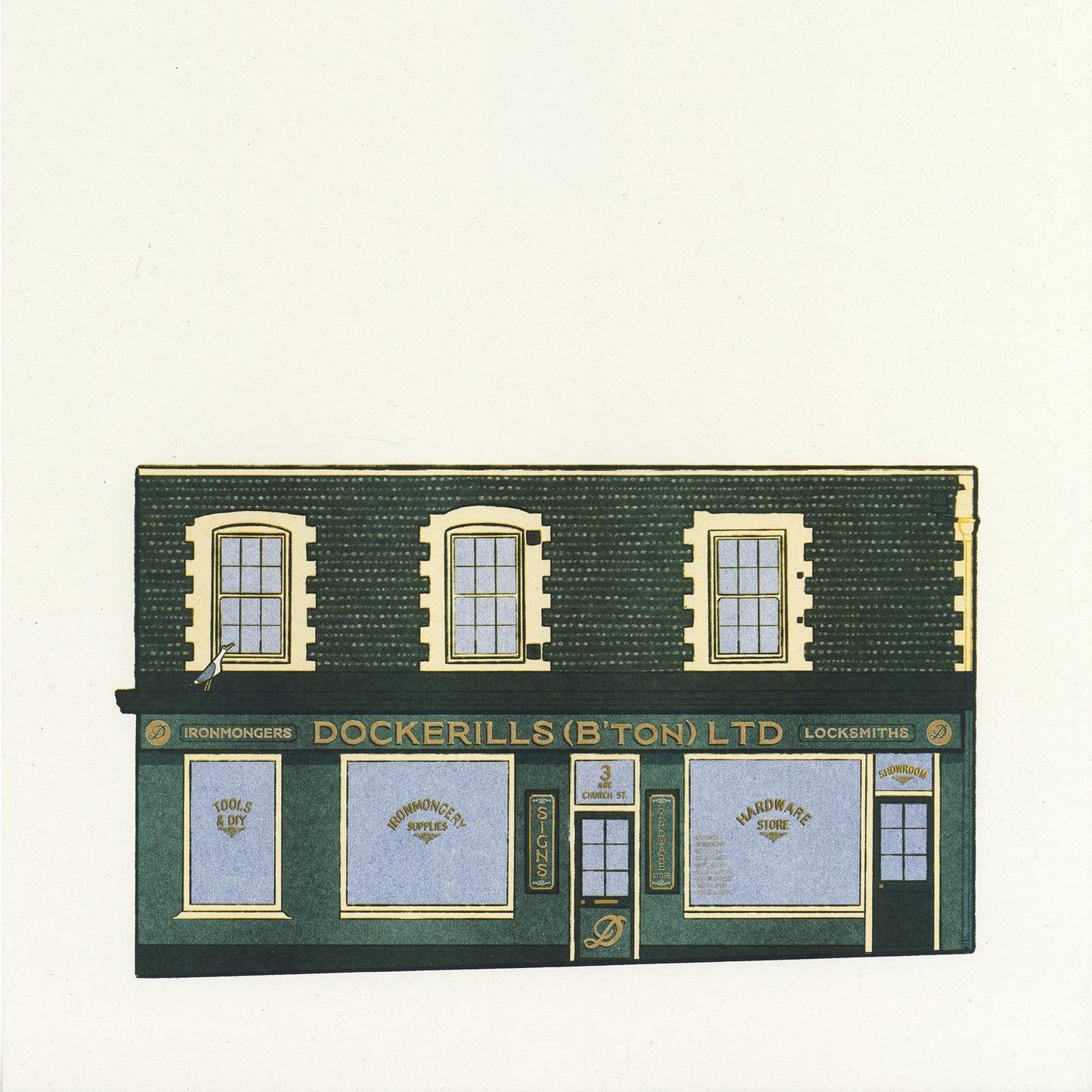 Dockerills Risograph Print