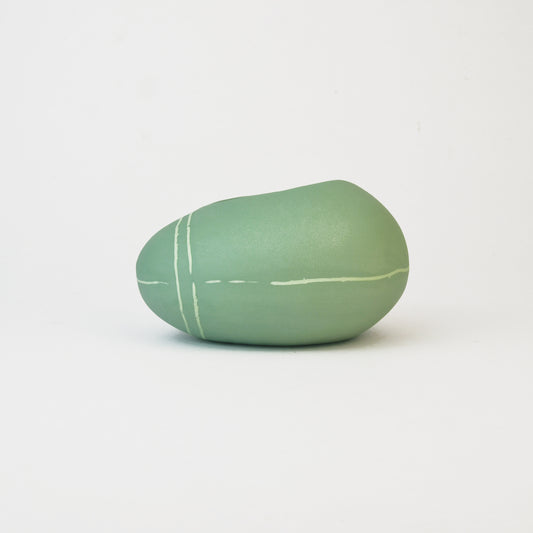 Meandering Series Vessel No. 20 in Cactus Green