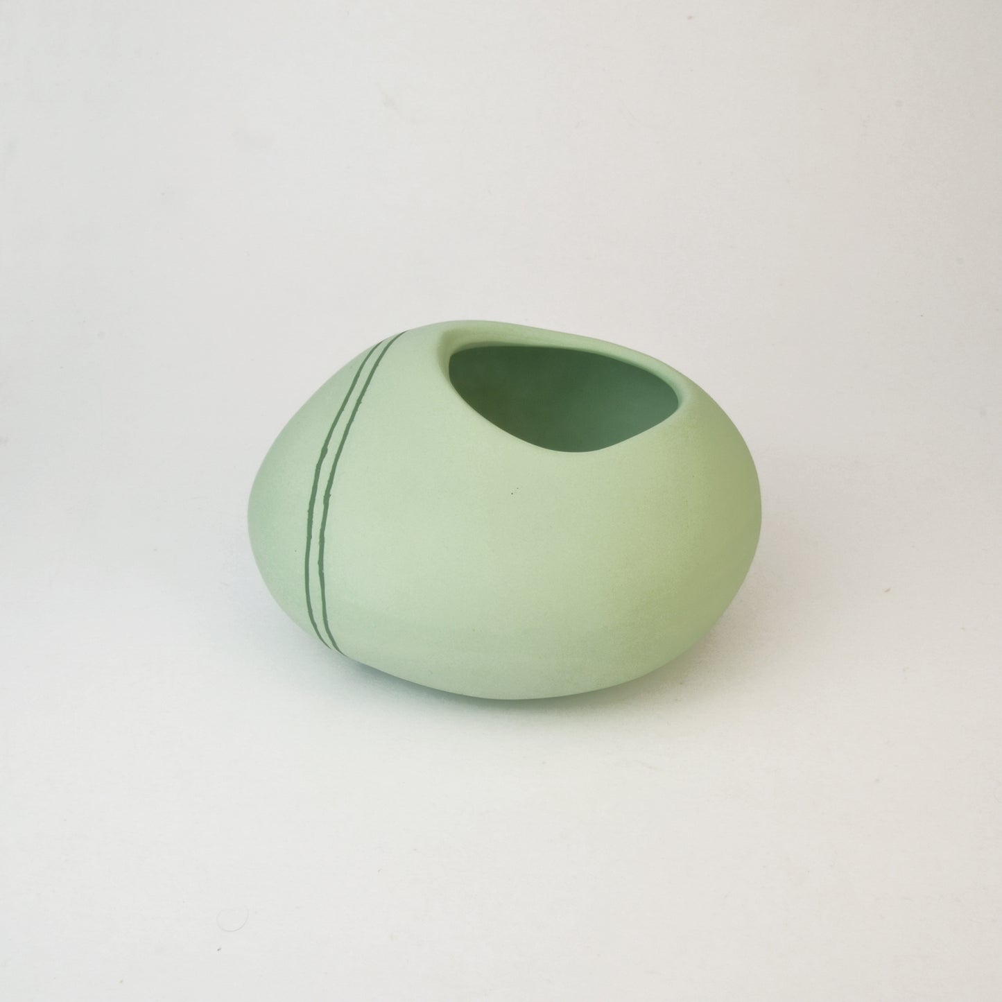 Meandering Series Vessel No. 22 in Lawn Green