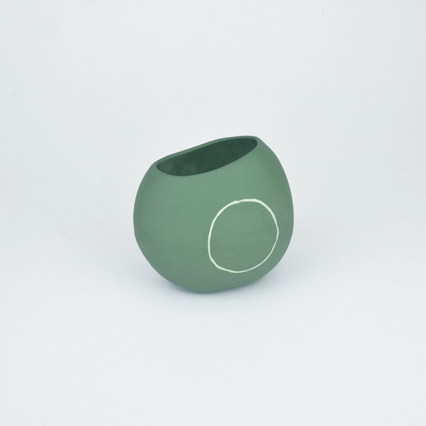 Meandering Series Vessel No. 28 in Amazon Green