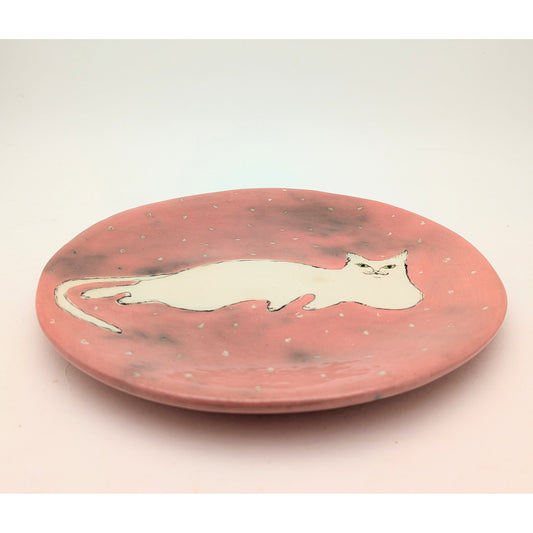 White Cat Plate
