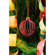 Load image into Gallery viewer, Pink Bauble Honeycomb Ornament