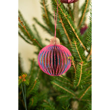 Load image into Gallery viewer, Pink Bauble Honeycomb Ornament