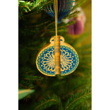 Load image into Gallery viewer, Yellow Bauble Honeycomb Ornament