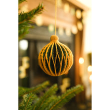 Load image into Gallery viewer, Yellow Bauble Honeycomb Ornament