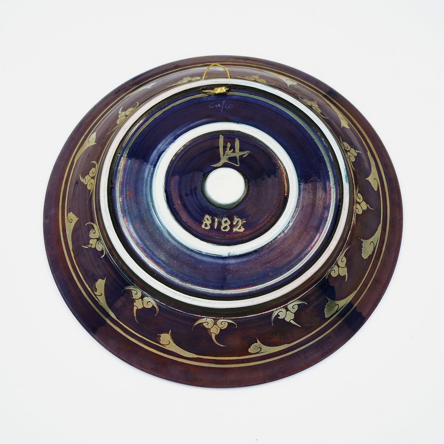 Hanging Plate with Sparrow on Branch