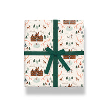 Load image into Gallery viewer, Alpine Lodge Winter Scene Christmas Gift Wrap