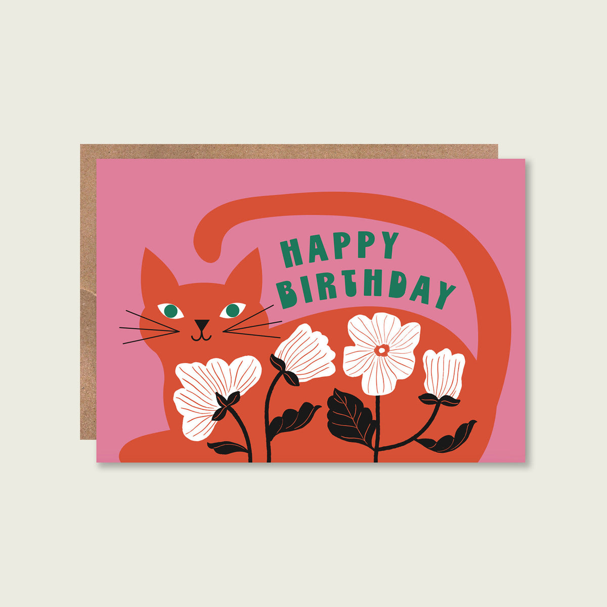 Ruby Red Cat Greeting Card