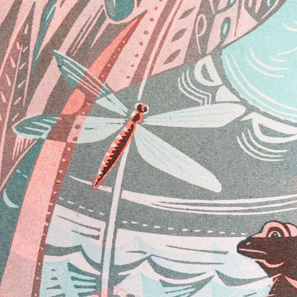 Pond Risograph Print