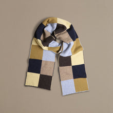 Load image into Gallery viewer, Chequerboard Scarf Navy