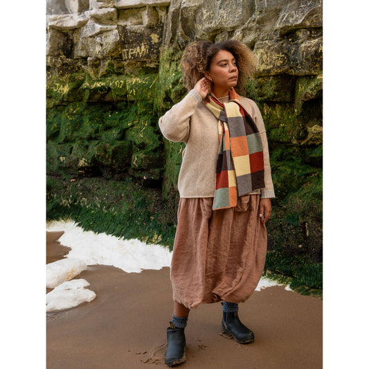 Chequerboard Scarf Rust