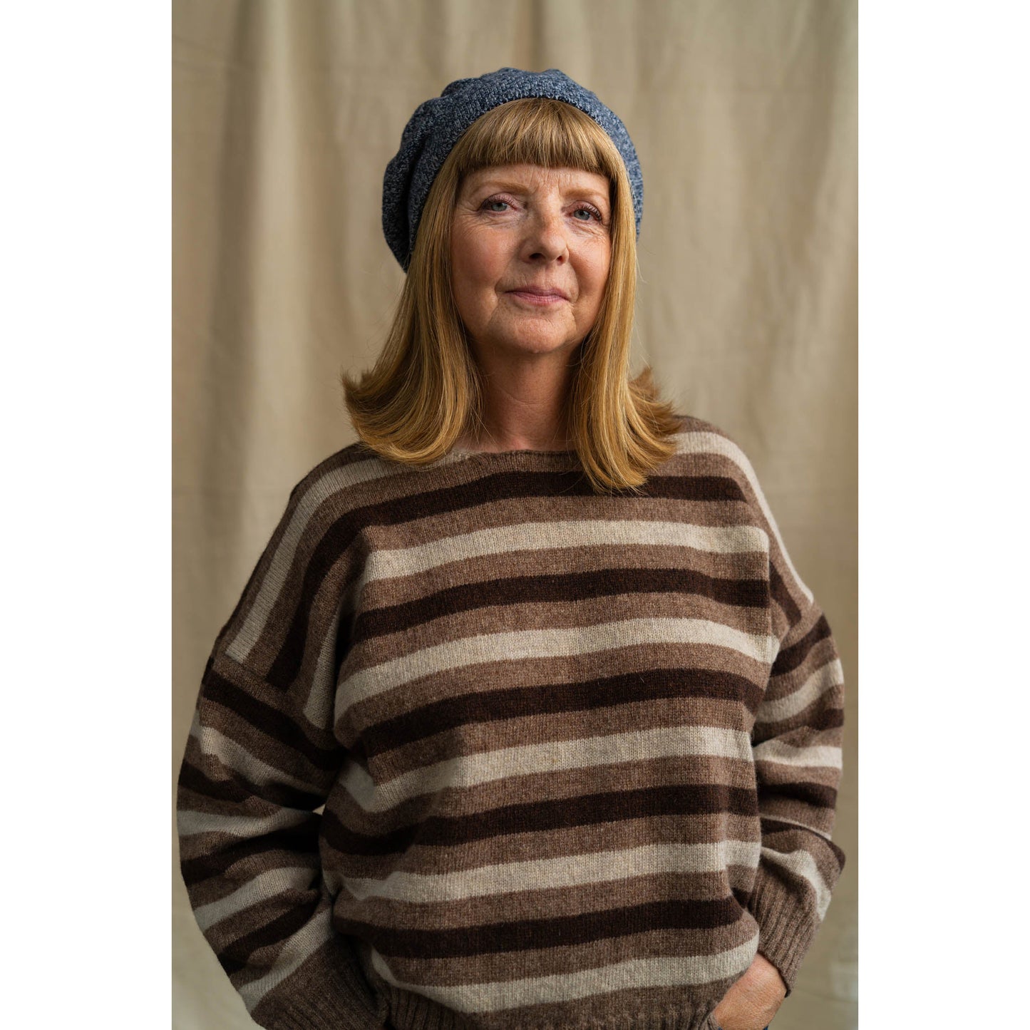 Wool Beret Cornflower Marl
