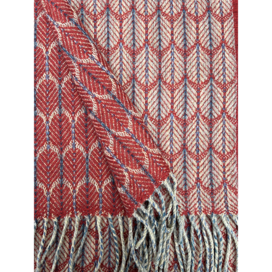 Feathers Scarf in Cornflower & Hawthorn
