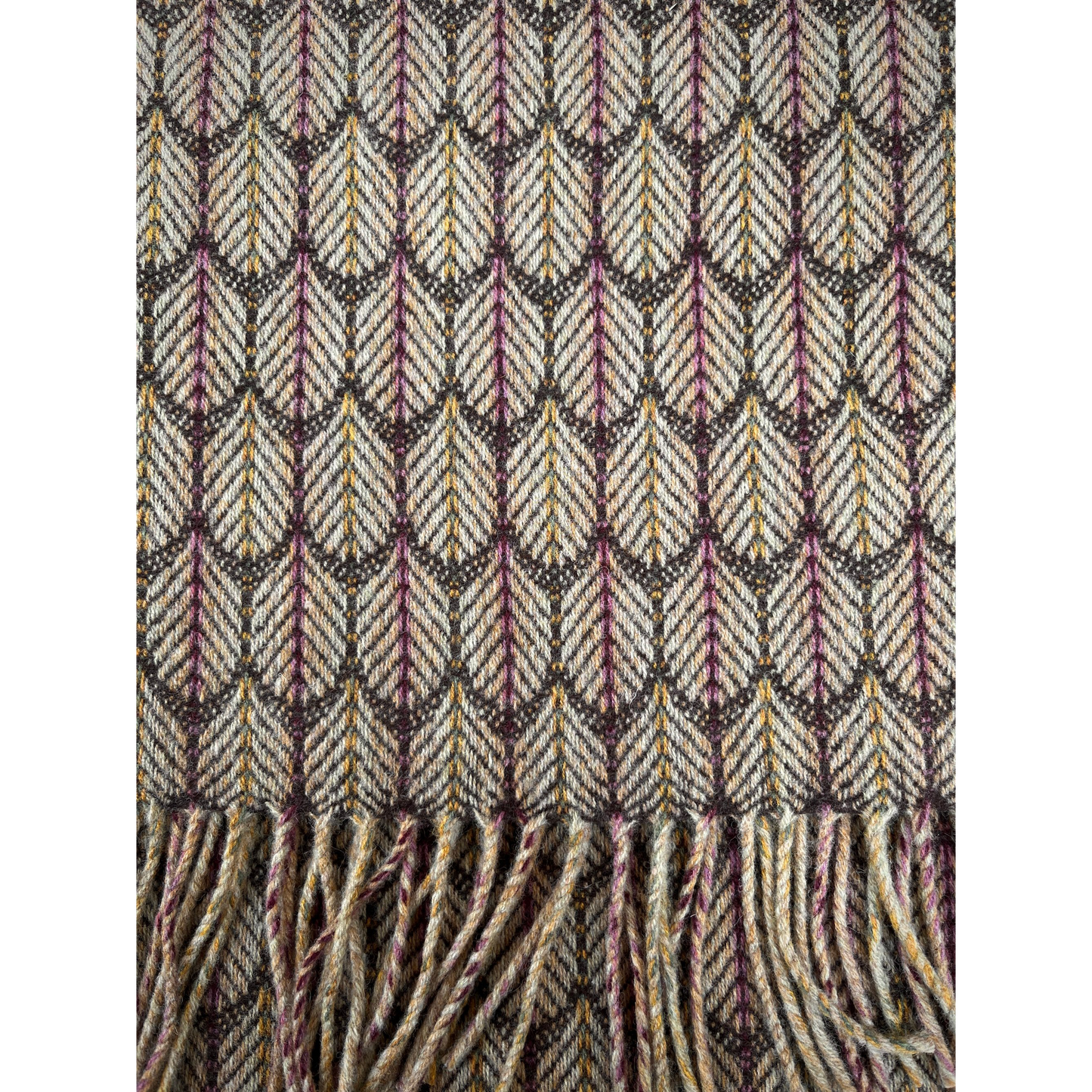 Feathers Scarf in Damask & Peat
