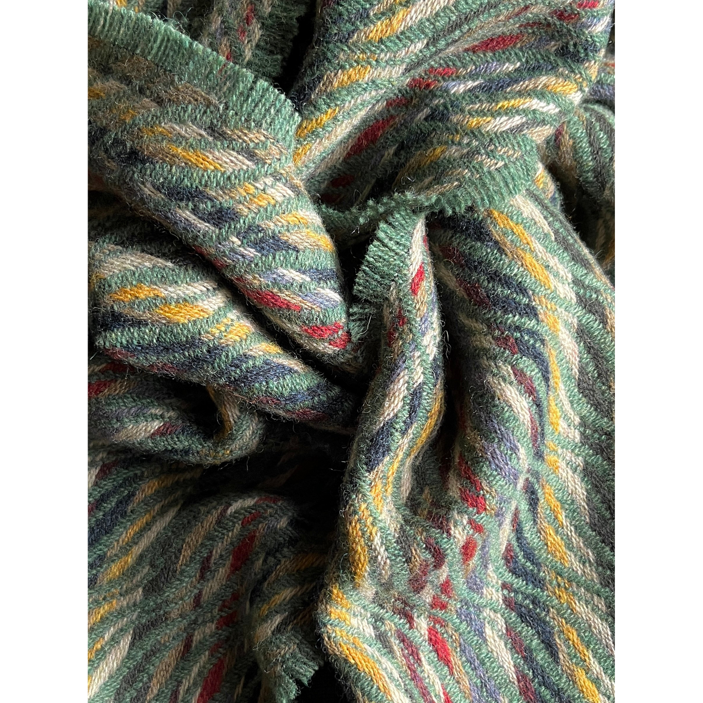 Ripples Scarf in Mulberry & Fern