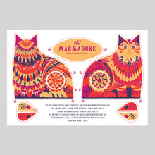 Load image into Gallery viewer, Marmaduke the Cat Tea Towel / Cut and Sew Kit - A silkscreen design
