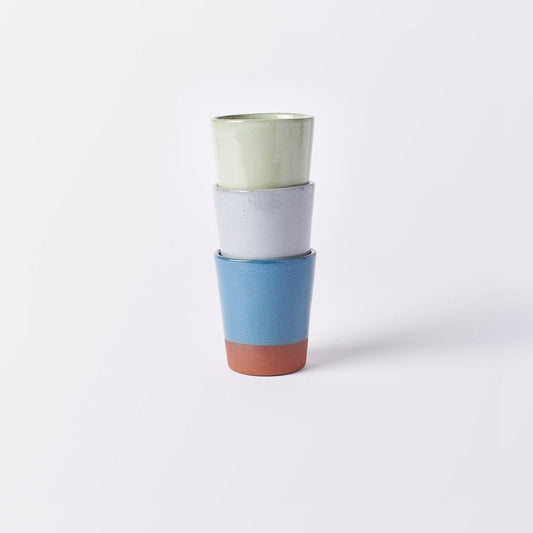 Petal Small Terracotta Tumbler in Navy