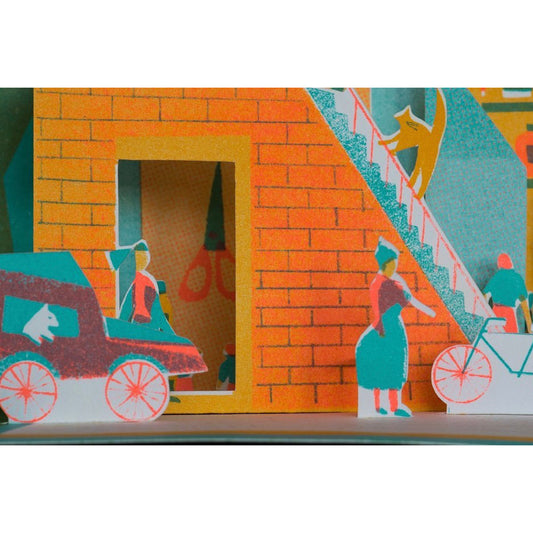In the Cat's Garden Pop-up Card
