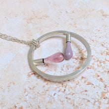 Load image into Gallery viewer, Twist Droplet Necklace with Two Drops