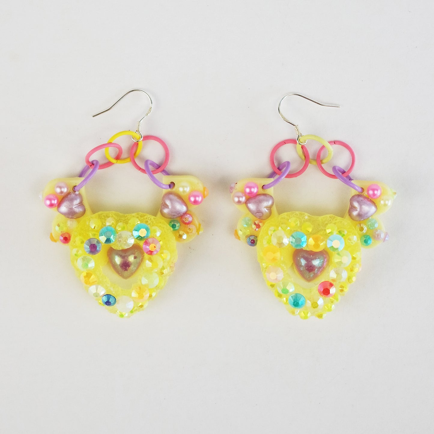 Lemon Heart Statement Earrings