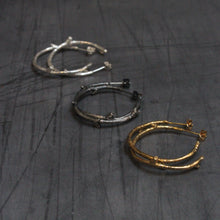 Load image into Gallery viewer, Branch Hoop Earrings Medium