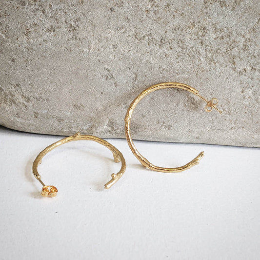 Branch Hoop Earrings Large