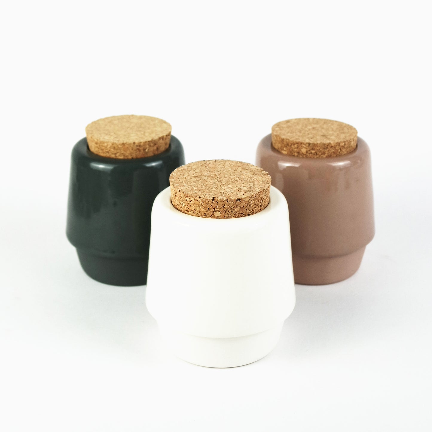 Small Corked Container in White