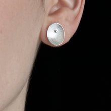 Load image into Gallery viewer, Single Large Seed Silver Stud Earrings