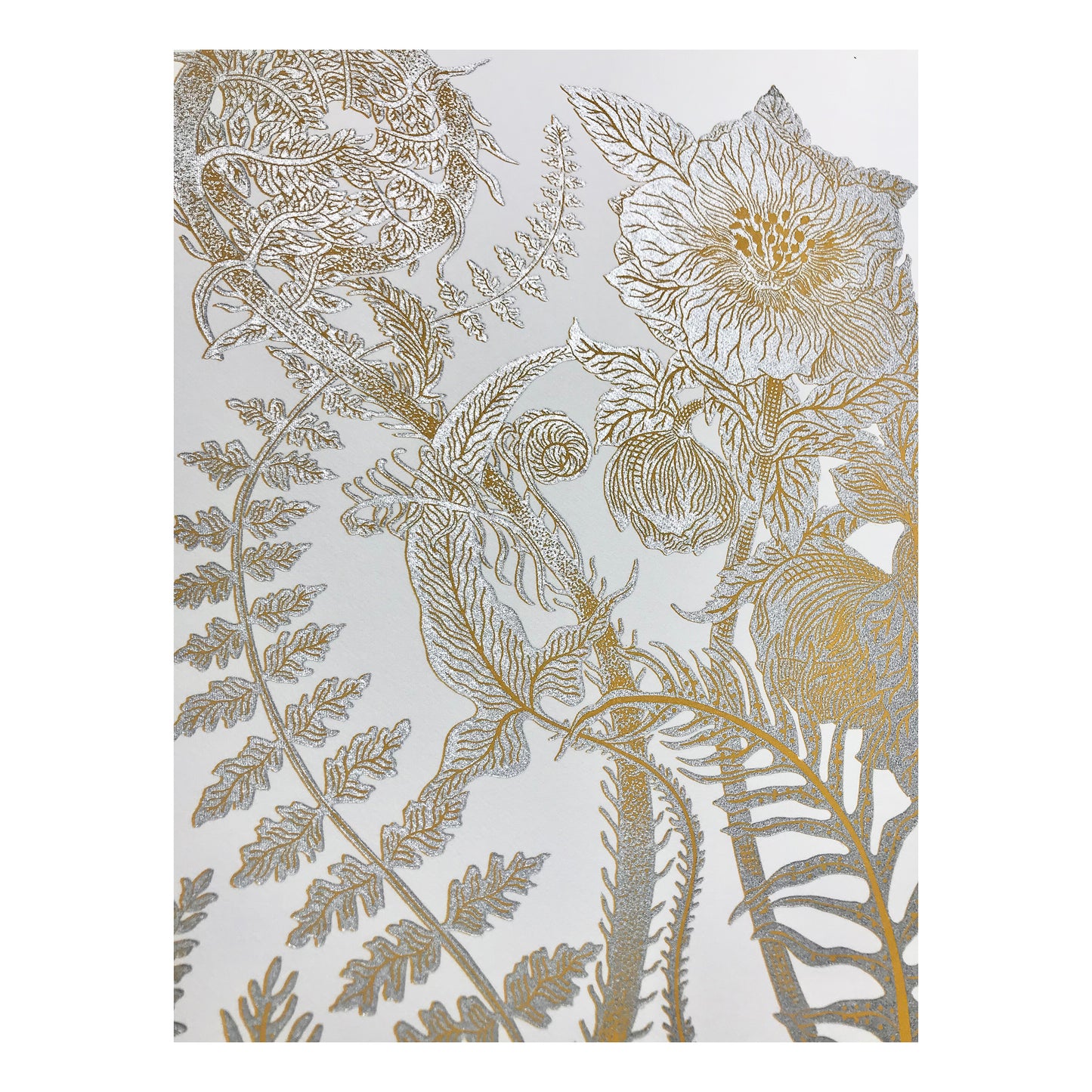 Wintering in Silver on Yellow